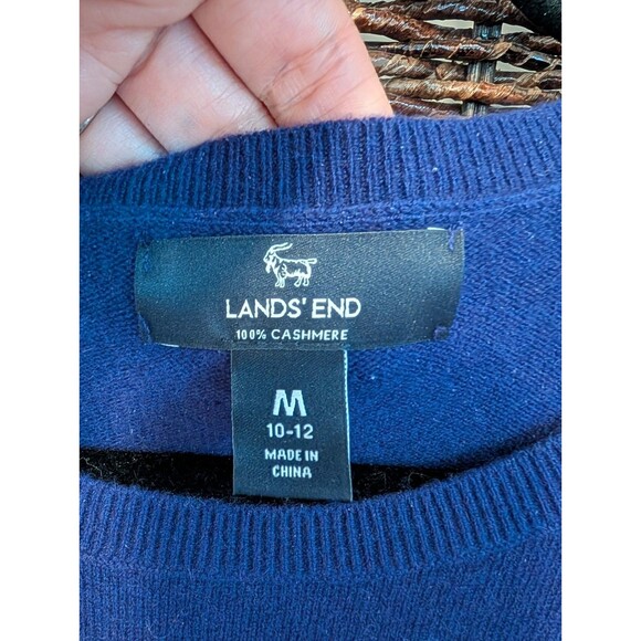 Lands' End 100% Cashmere Short Sleeve Sweater Women's Medium Purple Minimalist - Picture 7 of 9